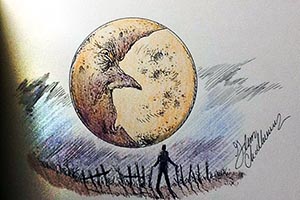 Remarque done in "Art of Michael Whelan"